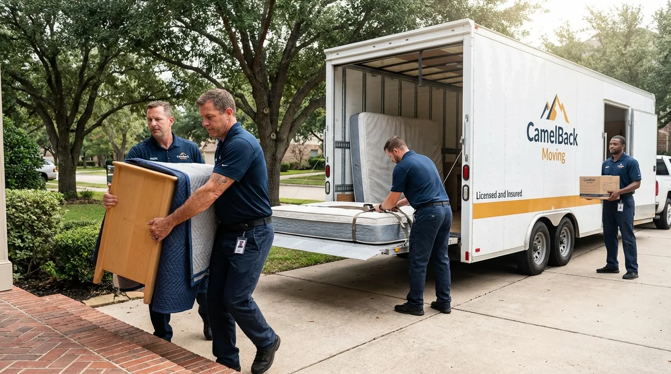 Crew loading residential truck for cross-state move from Lempster, NH